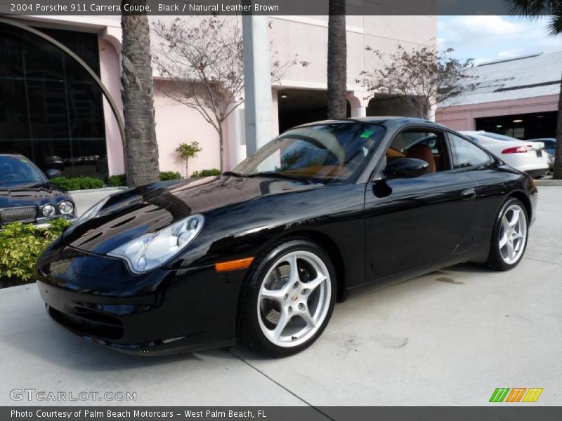 Black / Natural Leather Brown 2004 Porsche 911 Carrera Coupe