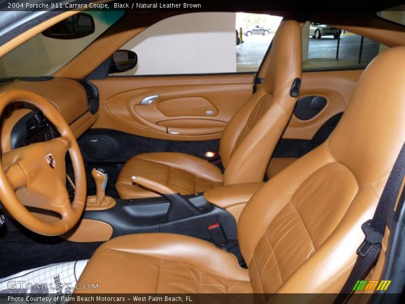 Black / Natural Leather Brown 2004 Porsche 911 Carrera Coupe