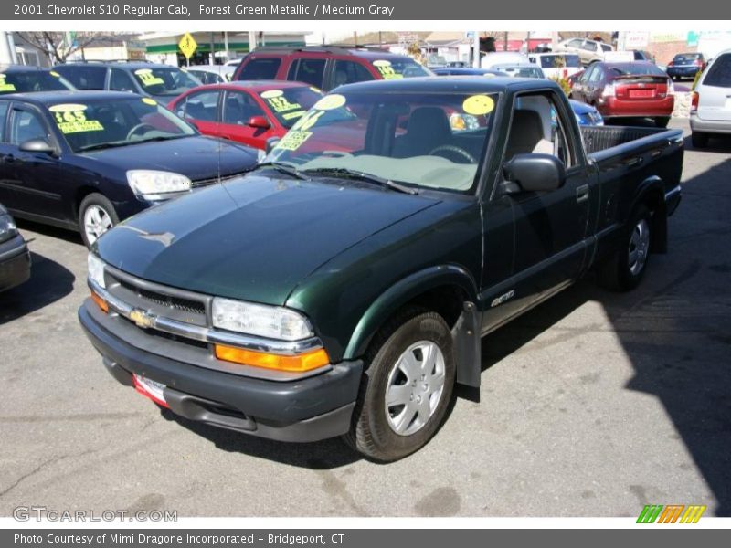 Forest Green Metallic / Medium Gray 2001 Chevrolet S10 Regular Cab