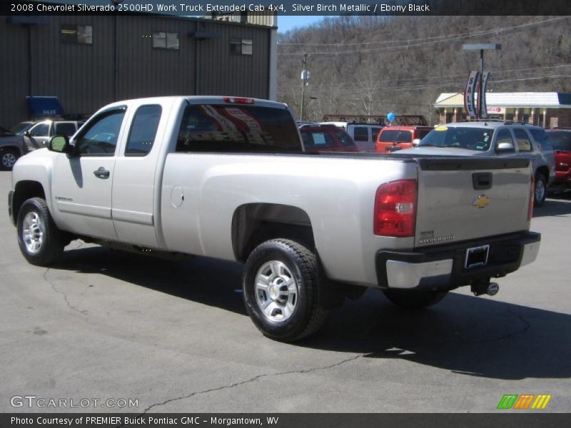 Silver Birch Metallic / Ebony Black 2008 Chevrolet Silverado 2500HD Work Truck Extended Cab 4x4