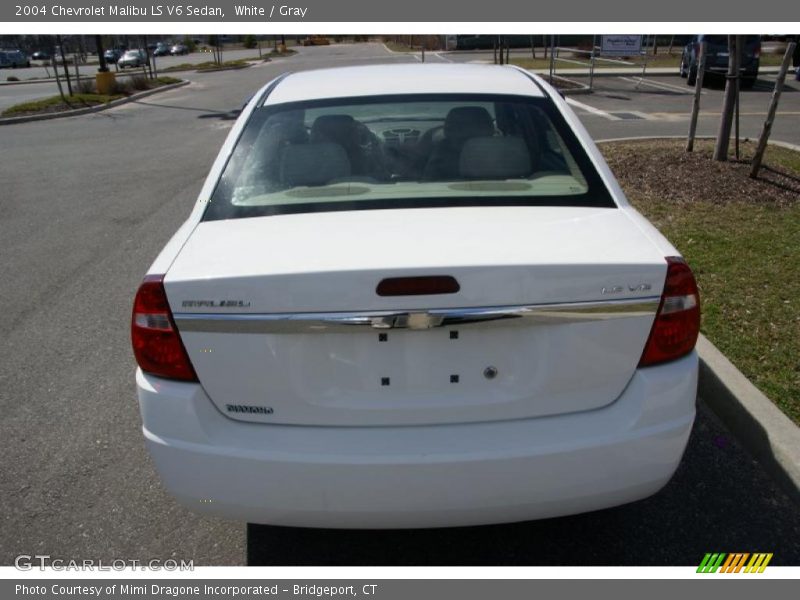 White / Gray 2004 Chevrolet Malibu LS V6 Sedan