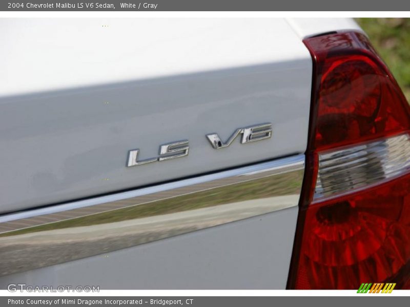 White / Gray 2004 Chevrolet Malibu LS V6 Sedan