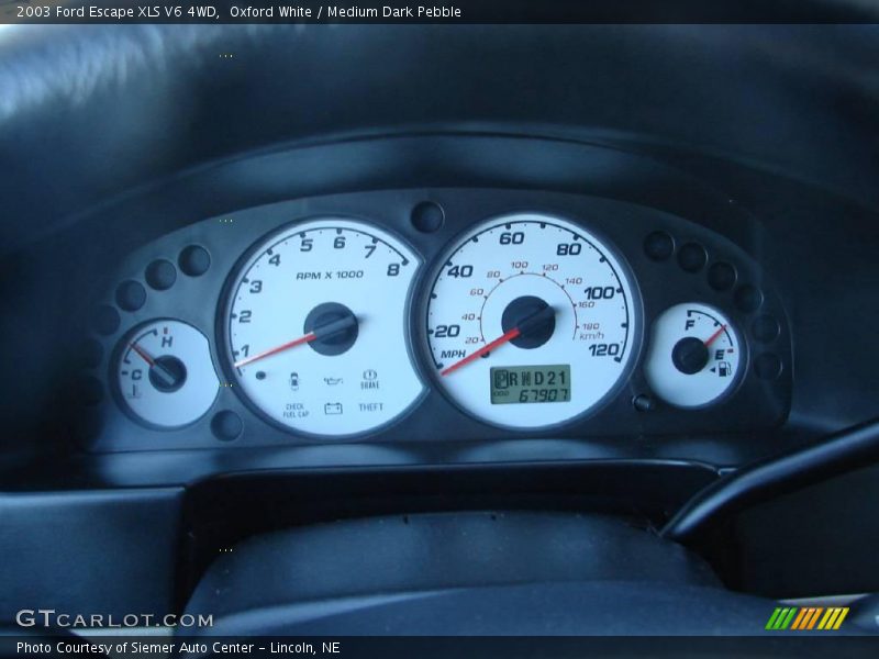 Oxford White / Medium Dark Pebble 2003 Ford Escape XLS V6 4WD