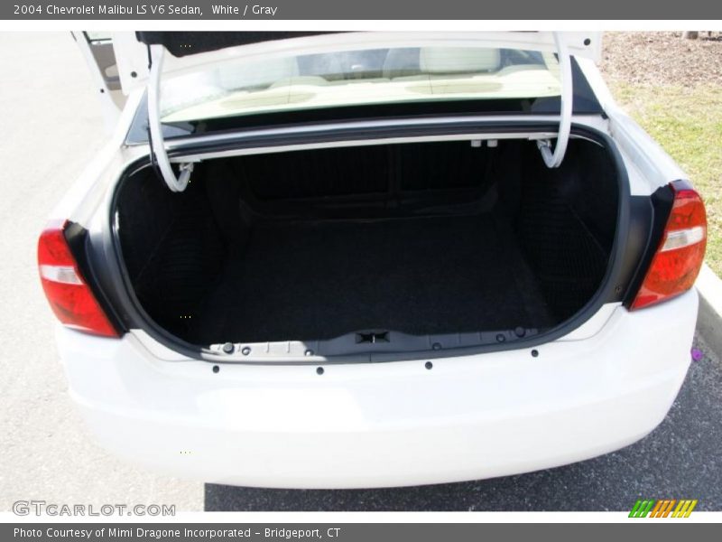 White / Gray 2004 Chevrolet Malibu LS V6 Sedan