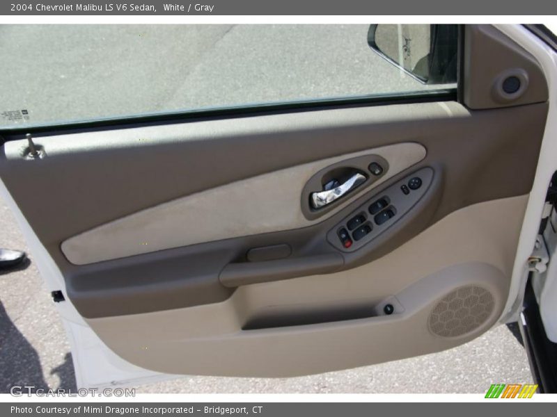 White / Gray 2004 Chevrolet Malibu LS V6 Sedan