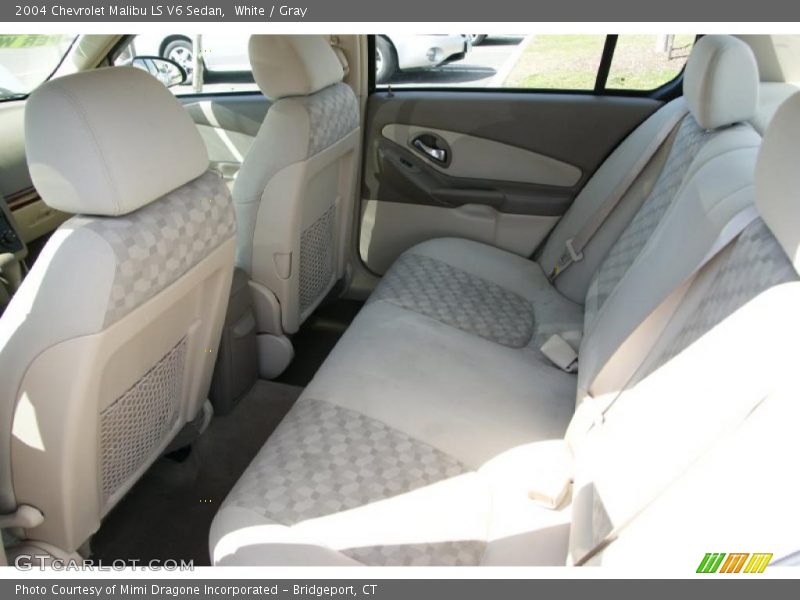 White / Gray 2004 Chevrolet Malibu LS V6 Sedan