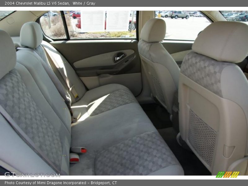 White / Gray 2004 Chevrolet Malibu LS V6 Sedan