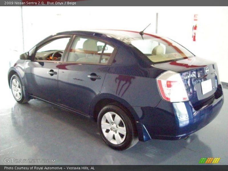 Blue Onyx / Beige 2009 Nissan Sentra 2.0