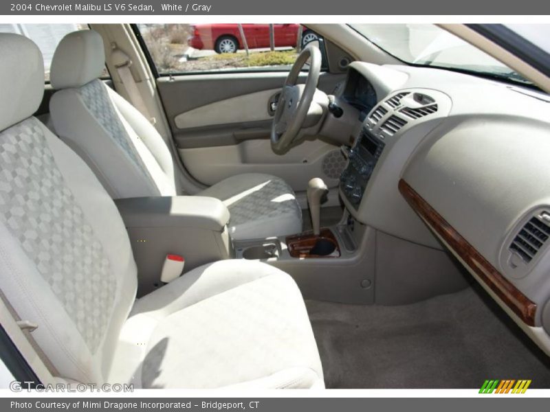 White / Gray 2004 Chevrolet Malibu LS V6 Sedan