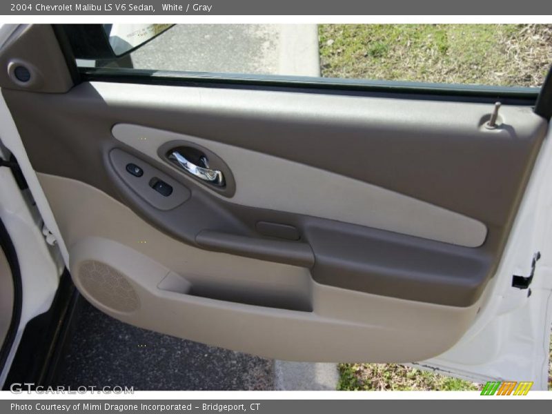 White / Gray 2004 Chevrolet Malibu LS V6 Sedan