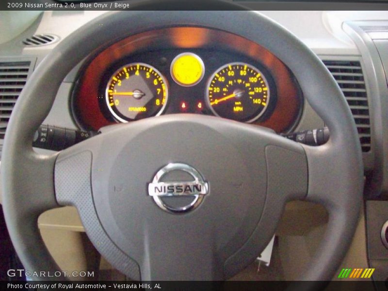 Blue Onyx / Beige 2009 Nissan Sentra 2.0