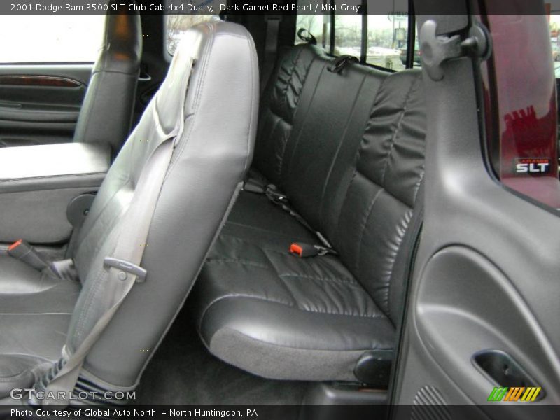 Dark Garnet Red Pearl / Mist Gray 2001 Dodge Ram 3500 SLT Club Cab 4x4 Dually