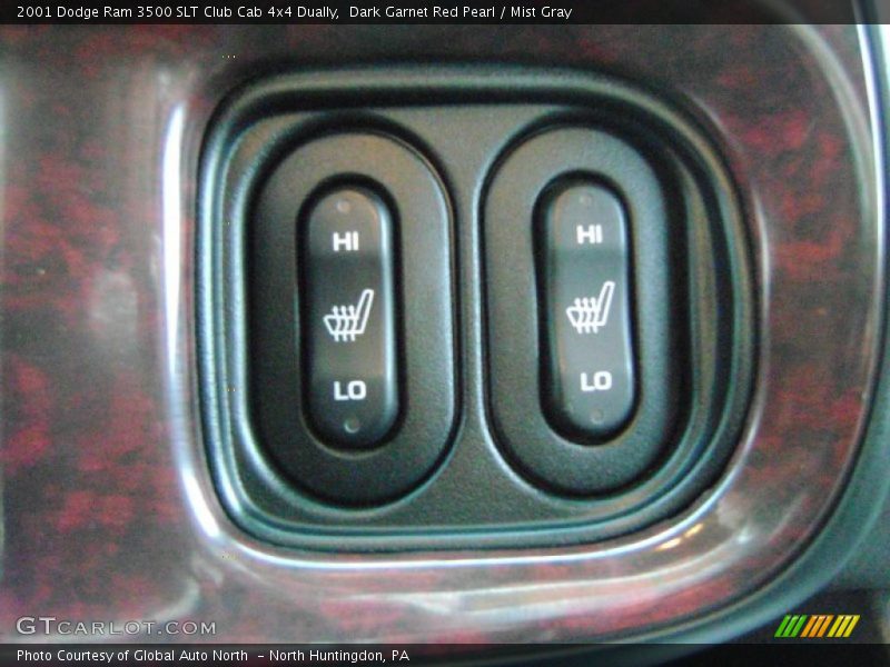 Dark Garnet Red Pearl / Mist Gray 2001 Dodge Ram 3500 SLT Club Cab 4x4 Dually