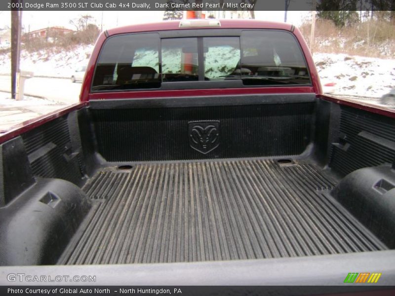 Dark Garnet Red Pearl / Mist Gray 2001 Dodge Ram 3500 SLT Club Cab 4x4 Dually