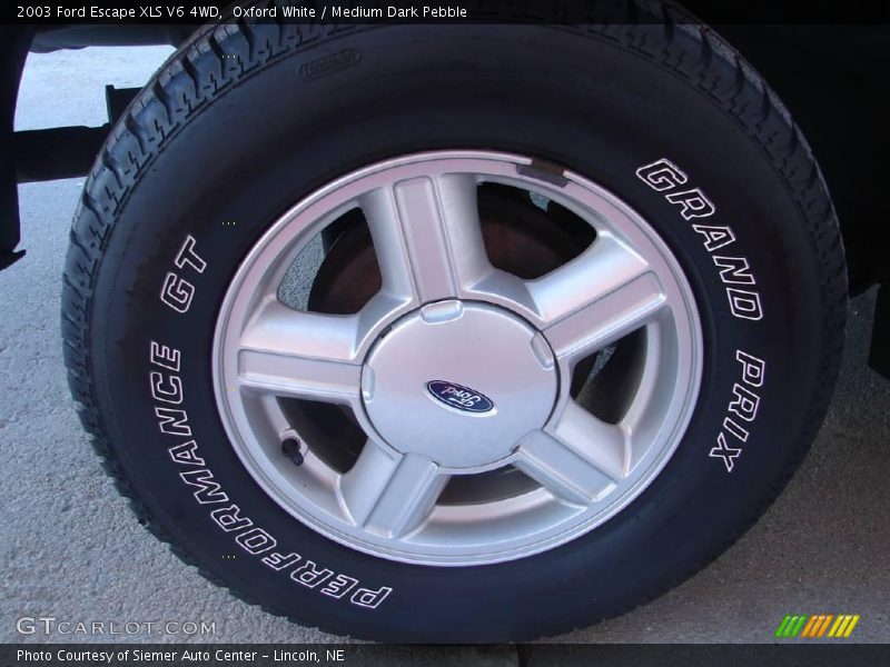 Oxford White / Medium Dark Pebble 2003 Ford Escape XLS V6 4WD