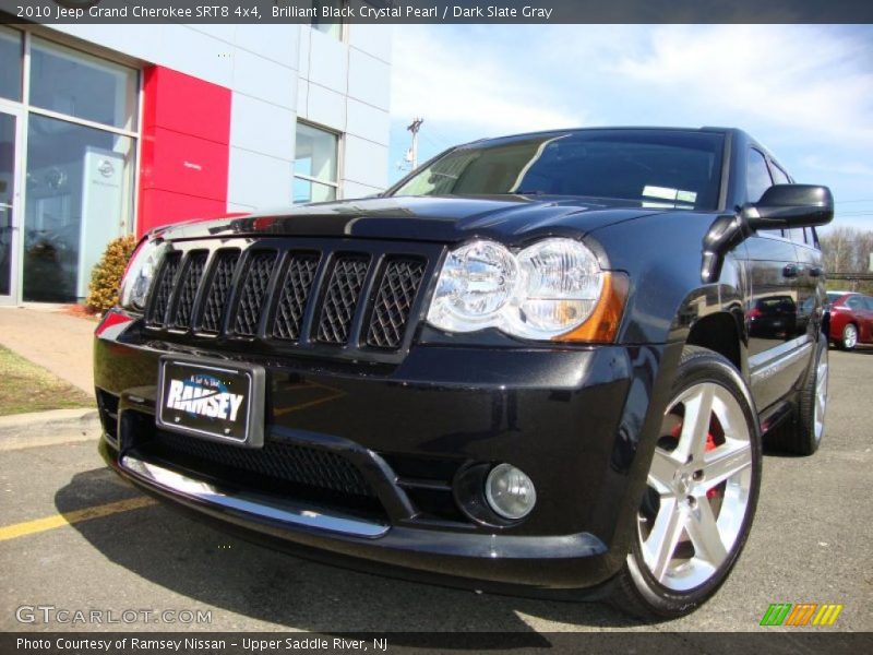 Brilliant Black Crystal Pearl / Dark Slate Gray 2010 Jeep Grand Cherokee SRT8 4x4