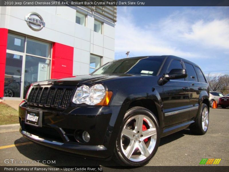 Brilliant Black Crystal Pearl / Dark Slate Gray 2010 Jeep Grand Cherokee SRT8 4x4