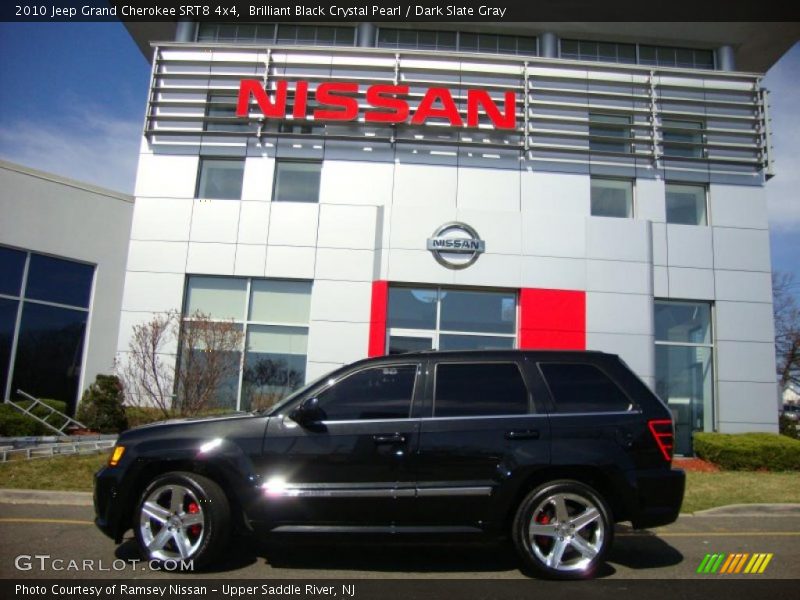 Brilliant Black Crystal Pearl / Dark Slate Gray 2010 Jeep Grand Cherokee SRT8 4x4