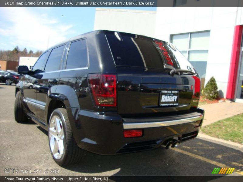 Brilliant Black Crystal Pearl / Dark Slate Gray 2010 Jeep Grand Cherokee SRT8 4x4