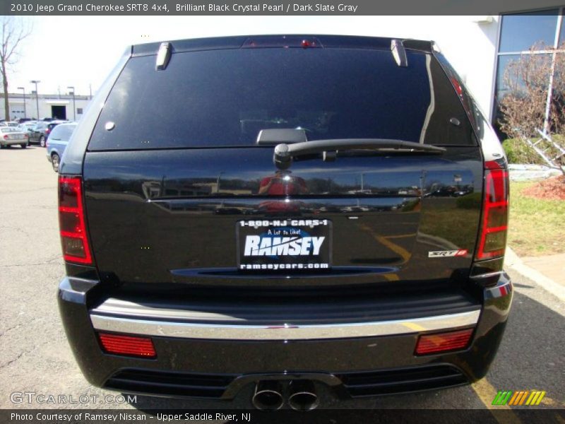 Brilliant Black Crystal Pearl / Dark Slate Gray 2010 Jeep Grand Cherokee SRT8 4x4