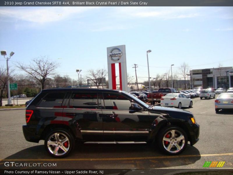 Brilliant Black Crystal Pearl / Dark Slate Gray 2010 Jeep Grand Cherokee SRT8 4x4