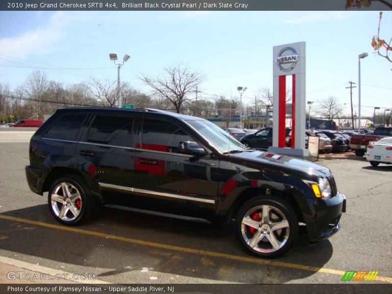 Brilliant Black Crystal Pearl / Dark Slate Gray 2010 Jeep Grand Cherokee SRT8 4x4