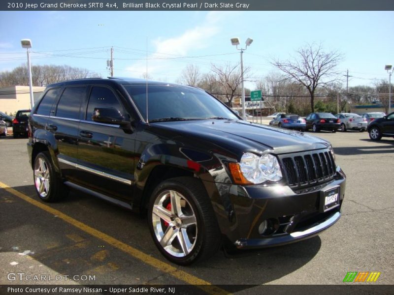Brilliant Black Crystal Pearl / Dark Slate Gray 2010 Jeep Grand Cherokee SRT8 4x4