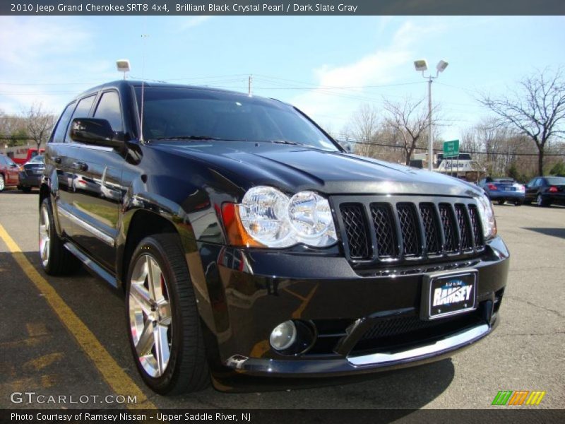 Brilliant Black Crystal Pearl / Dark Slate Gray 2010 Jeep Grand Cherokee SRT8 4x4