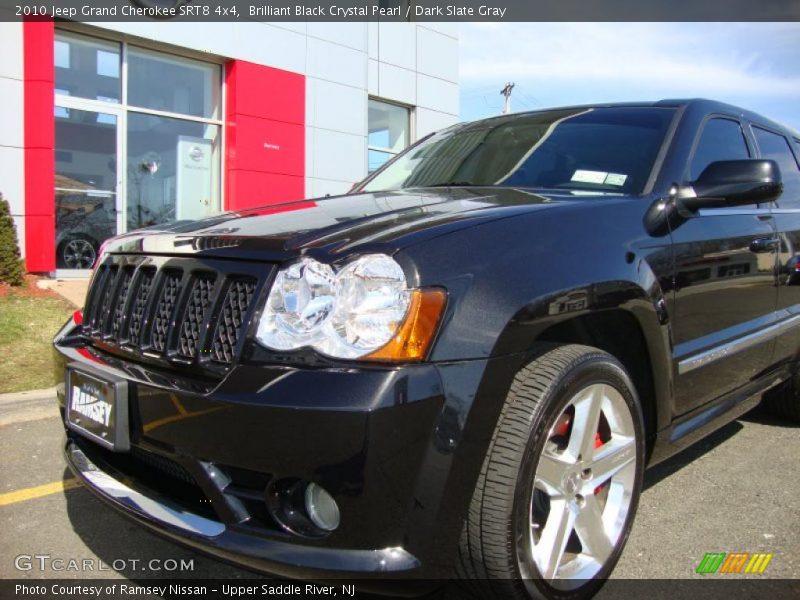Brilliant Black Crystal Pearl / Dark Slate Gray 2010 Jeep Grand Cherokee SRT8 4x4