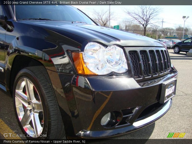 Brilliant Black Crystal Pearl / Dark Slate Gray 2010 Jeep Grand Cherokee SRT8 4x4