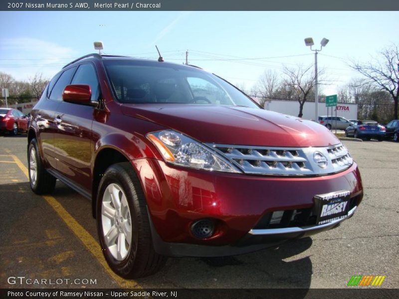 Merlot Pearl / Charcoal 2007 Nissan Murano S AWD