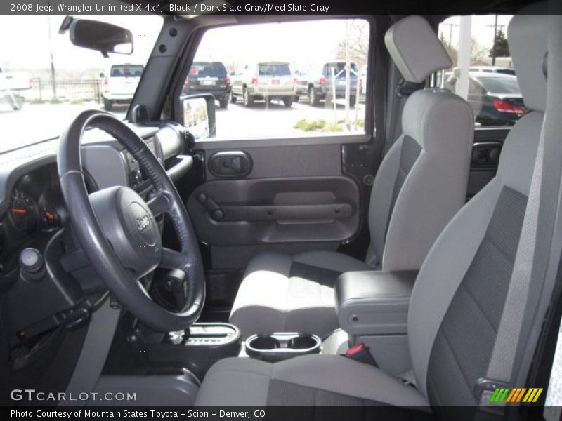 Black / Dark Slate Gray/Med Slate Gray 2008 Jeep Wrangler Unlimited X 4x4