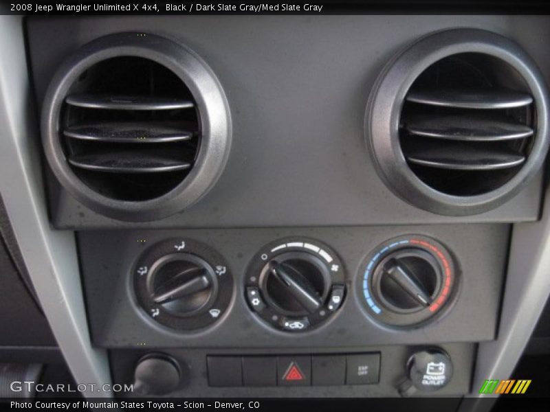 Black / Dark Slate Gray/Med Slate Gray 2008 Jeep Wrangler Unlimited X 4x4