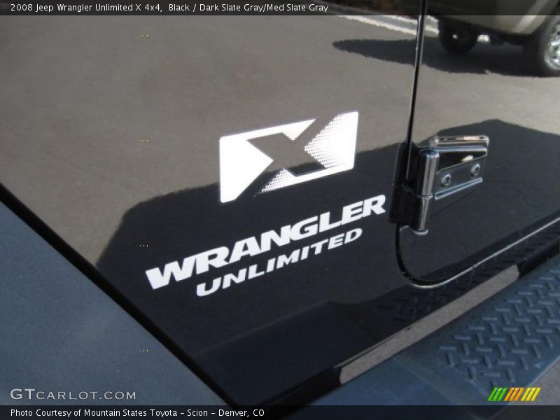 Black / Dark Slate Gray/Med Slate Gray 2008 Jeep Wrangler Unlimited X 4x4