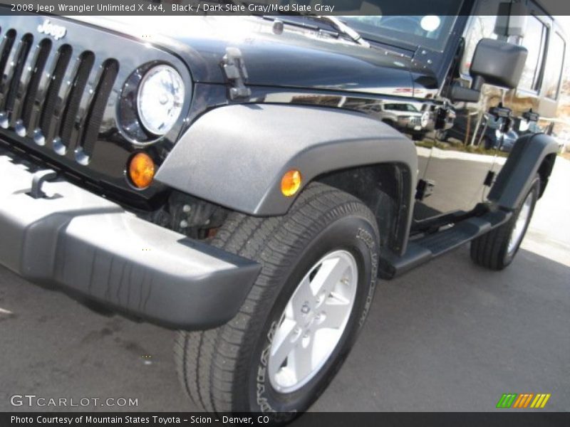 Black / Dark Slate Gray/Med Slate Gray 2008 Jeep Wrangler Unlimited X 4x4