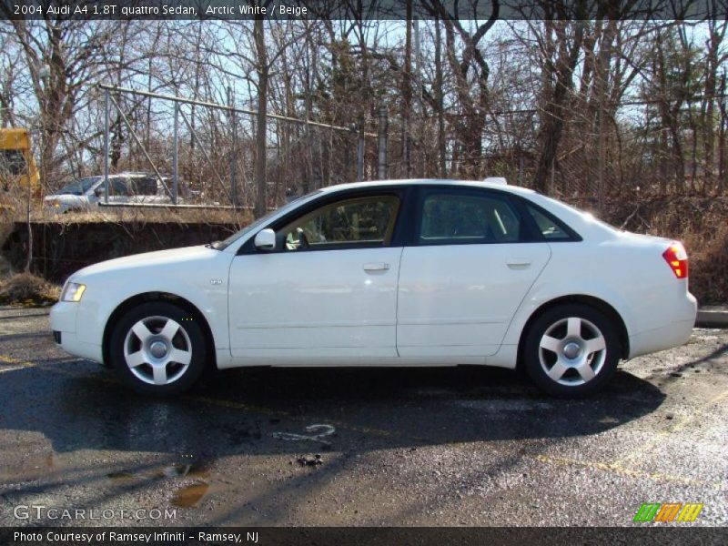 Arctic White / Beige 2004 Audi A4 1.8T quattro Sedan