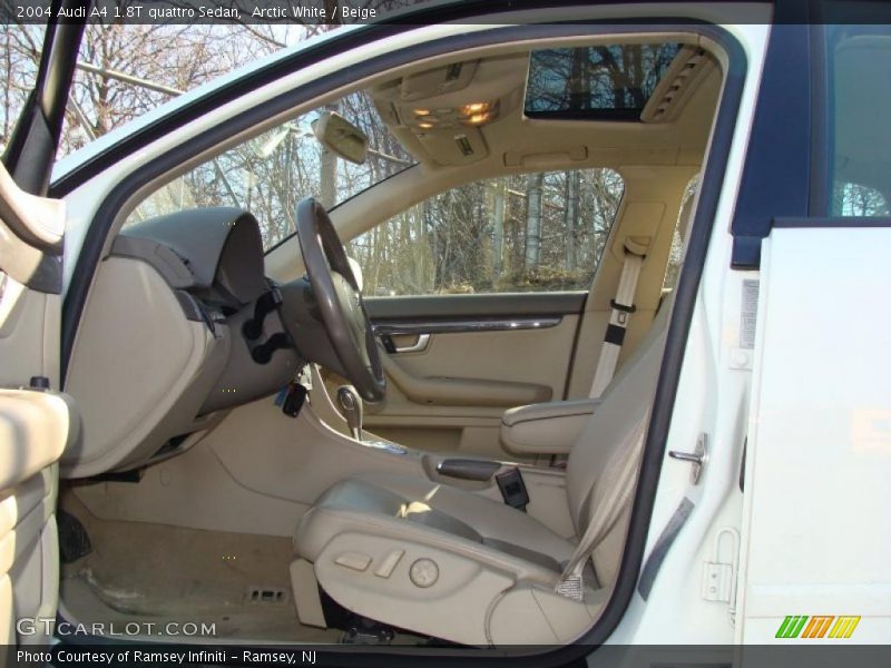 Arctic White / Beige 2004 Audi A4 1.8T quattro Sedan