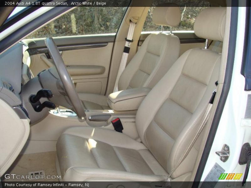 Arctic White / Beige 2004 Audi A4 1.8T quattro Sedan