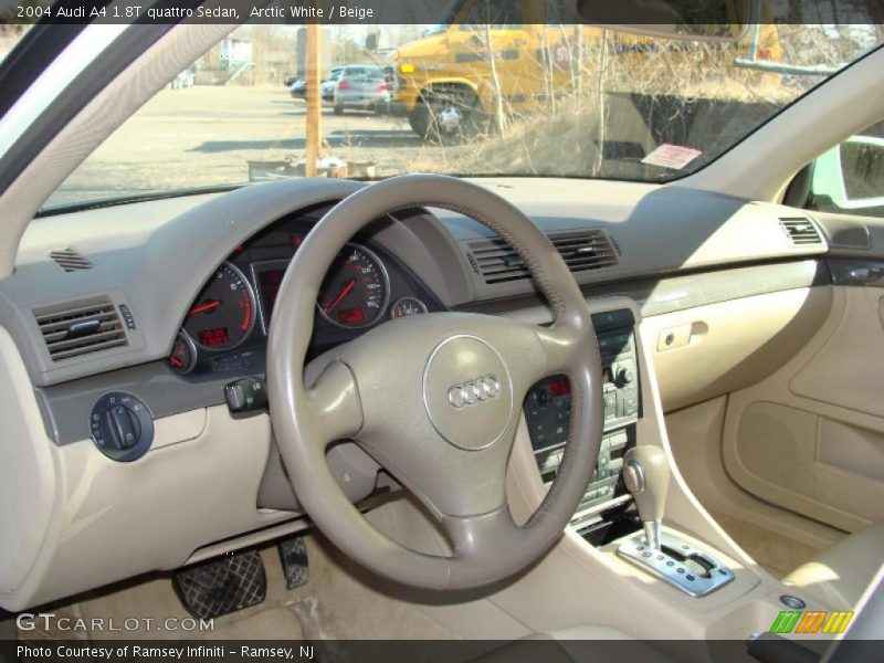 Arctic White / Beige 2004 Audi A4 1.8T quattro Sedan