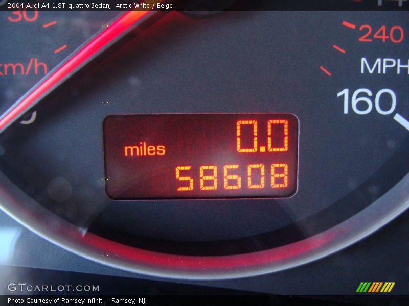 Arctic White / Beige 2004 Audi A4 1.8T quattro Sedan