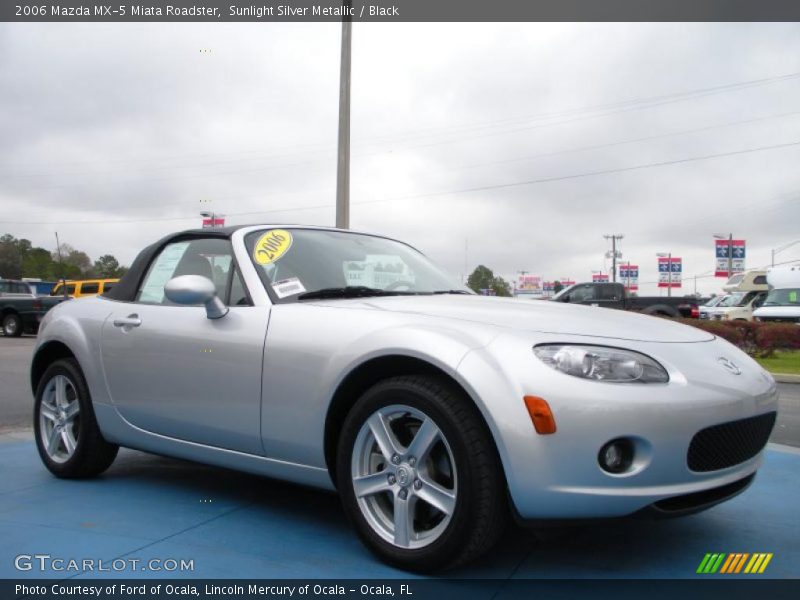 Sunlight Silver Metallic / Black 2006 Mazda MX-5 Miata Roadster