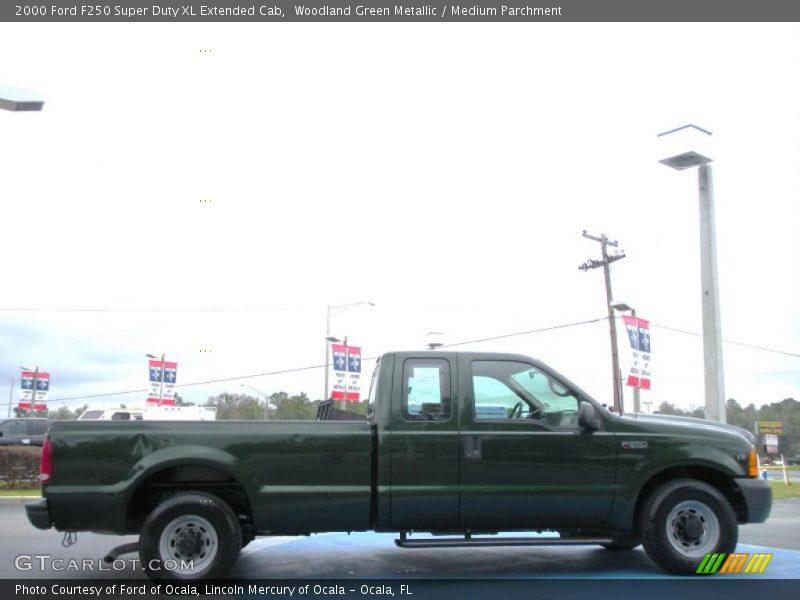 Woodland Green Metallic / Medium Parchment 2000 Ford F250 Super Duty XL Extended Cab