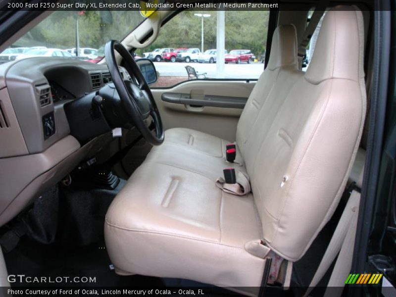 Woodland Green Metallic / Medium Parchment 2000 Ford F250 Super Duty XL Extended Cab