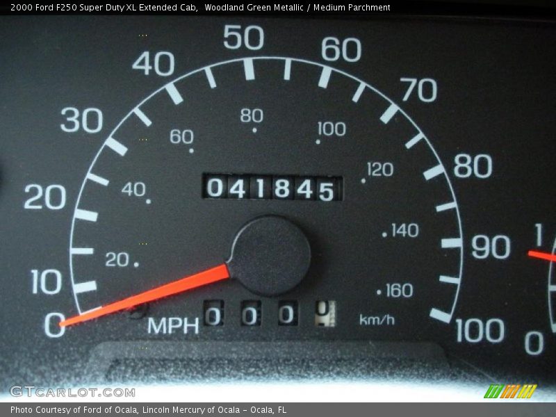 Woodland Green Metallic / Medium Parchment 2000 Ford F250 Super Duty XL Extended Cab