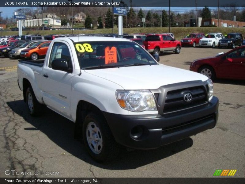 Super White / Graphite Gray 2008 Toyota Tacoma Regular Cab