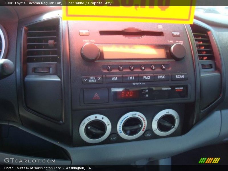 Super White / Graphite Gray 2008 Toyota Tacoma Regular Cab