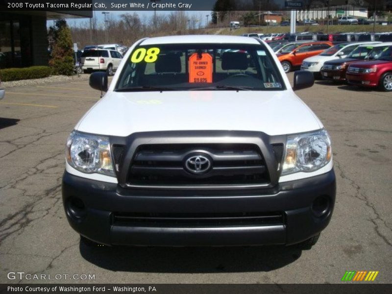 Super White / Graphite Gray 2008 Toyota Tacoma Regular Cab
