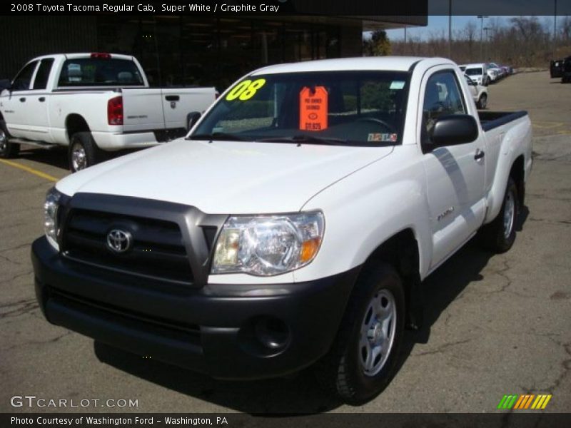 Super White / Graphite Gray 2008 Toyota Tacoma Regular Cab