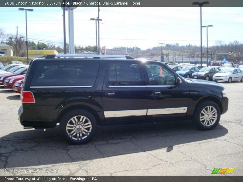 Black / Charcoal Black/Caramel Piping 2008 Lincoln Navigator L Luxury 4x4