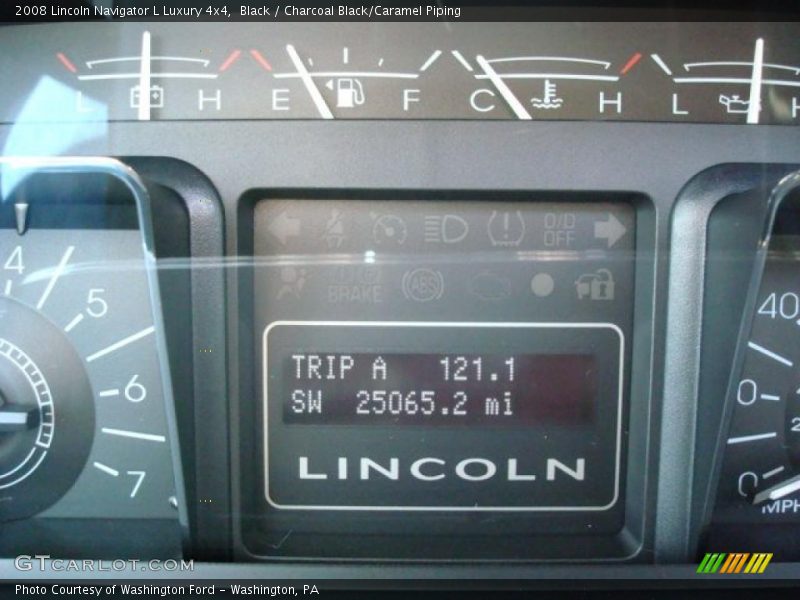 Black / Charcoal Black/Caramel Piping 2008 Lincoln Navigator L Luxury 4x4